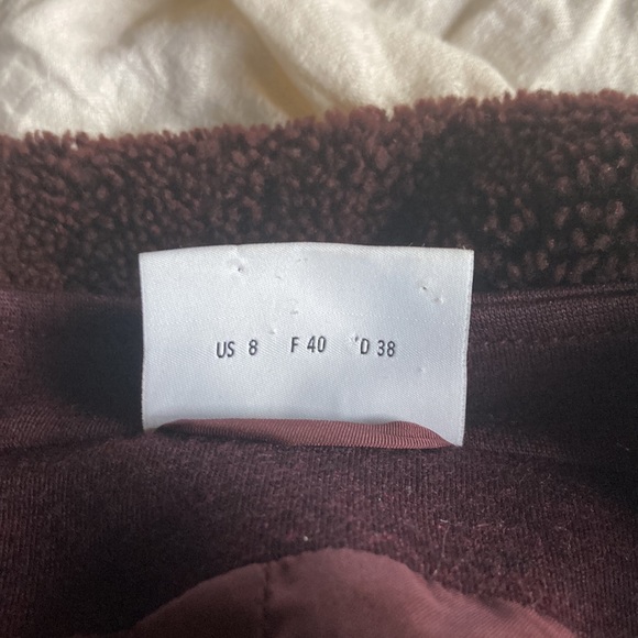 AKRIS PUNTO maroon wool jacket with lambskin collar size 8 - Picture 14 of 14